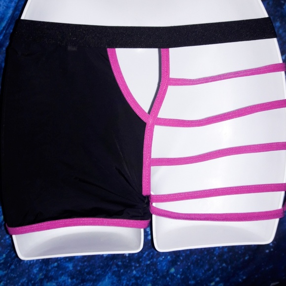 Men's Black & Pink Strappy Boxer Briefs O/S - Picture 3 of 4